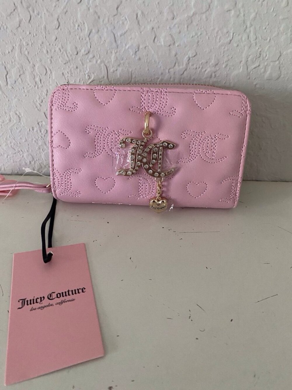 Juicy Couture Everything Nice Multi Compartment Bifold Wallet Flamingo Pink NEW